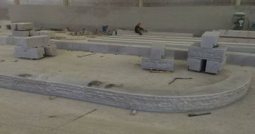 湖北 芝麻白整石坐凳（光面+自然面）