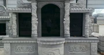 湖北 芝麻灰高档墓碑，土墓，可定制