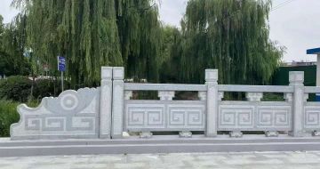 湖北 芝麻灰桥栏杆、河道栏杆安装效果