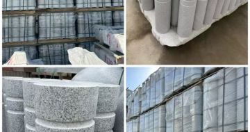 湖北 芝麻白花岗岩挡车柱、隔离柱多少钱