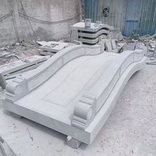 湖北 芝麻灰花岗岩园林景观 小石桥