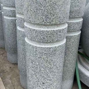 湖北 芝麻白花岗岩挡车柱、隔离柱多少钱