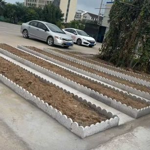 湖北 花边石、花围石、花园石安装效果