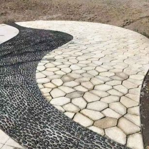 湖北 黄金麻冰裂缝室外铺装效果完美展示