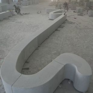 湖北 花岗岩整石坐凳拼装