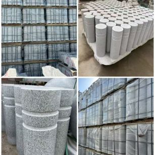 湖北 芝麻白花岗岩挡车柱、隔离柱多少钱