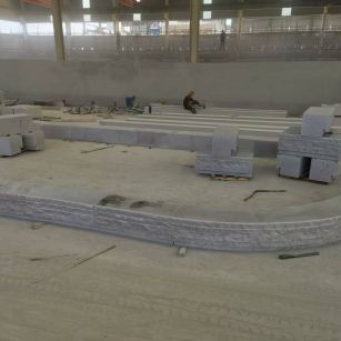 湖北 芝麻白整石坐凳（光面+自然面）