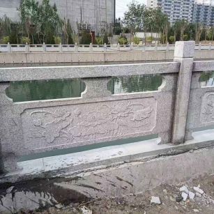 湖北 芙蓉白大花桥梁、河道，石材栏杆、围栏、护栏