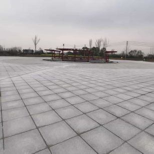 湖北 芝麻白火烧面-公园广场地铺效果