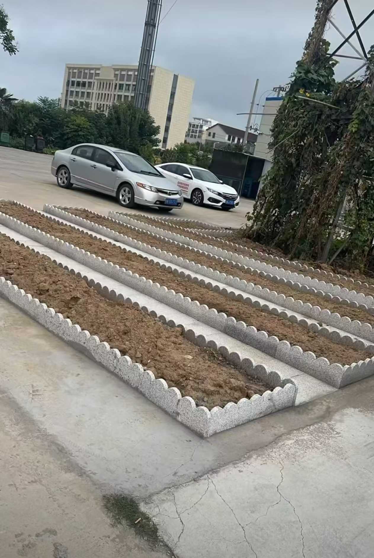 湖北 花边石、花围石、花园石安装效果