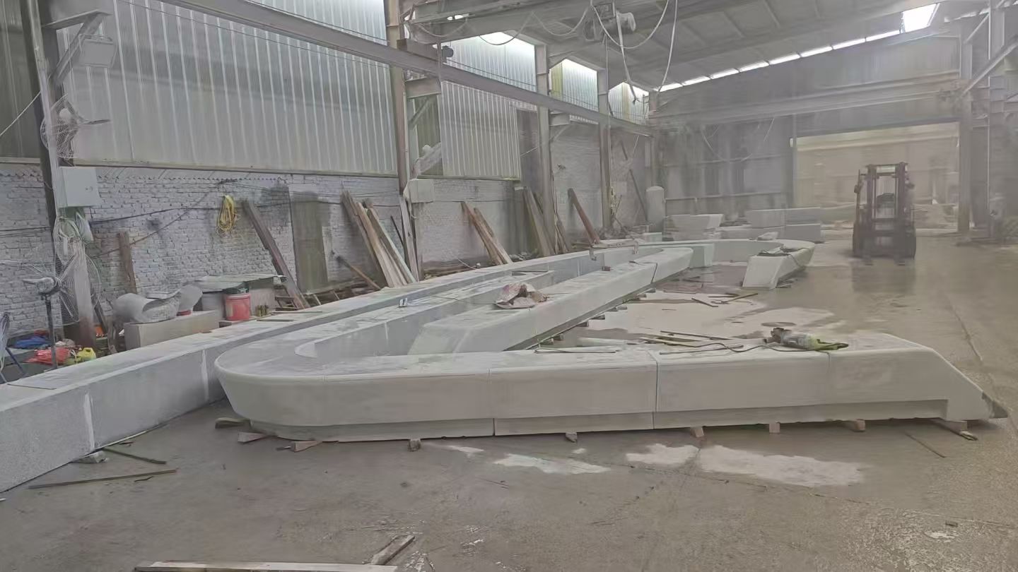 湖北 花岗岩整石坐凳拼装