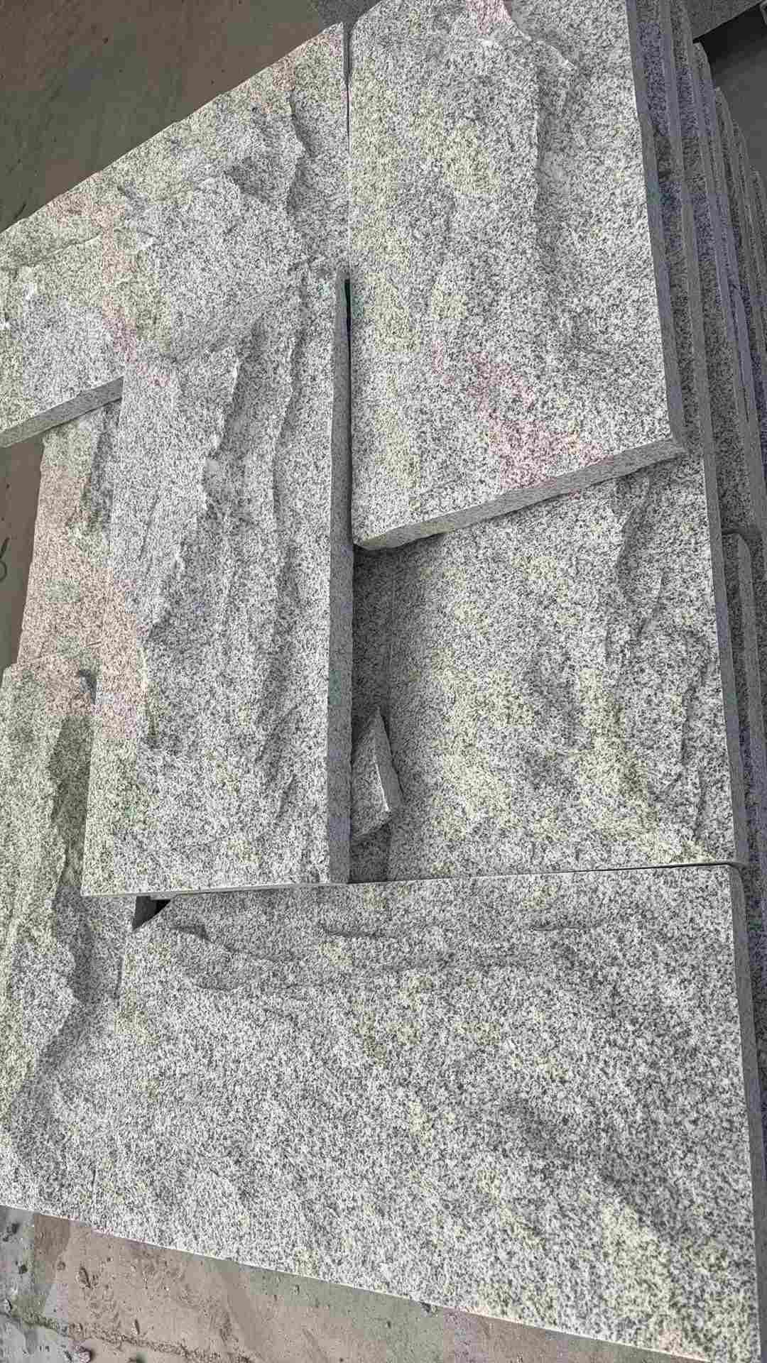 湖北 芝麻白自然面花岗岩成品板