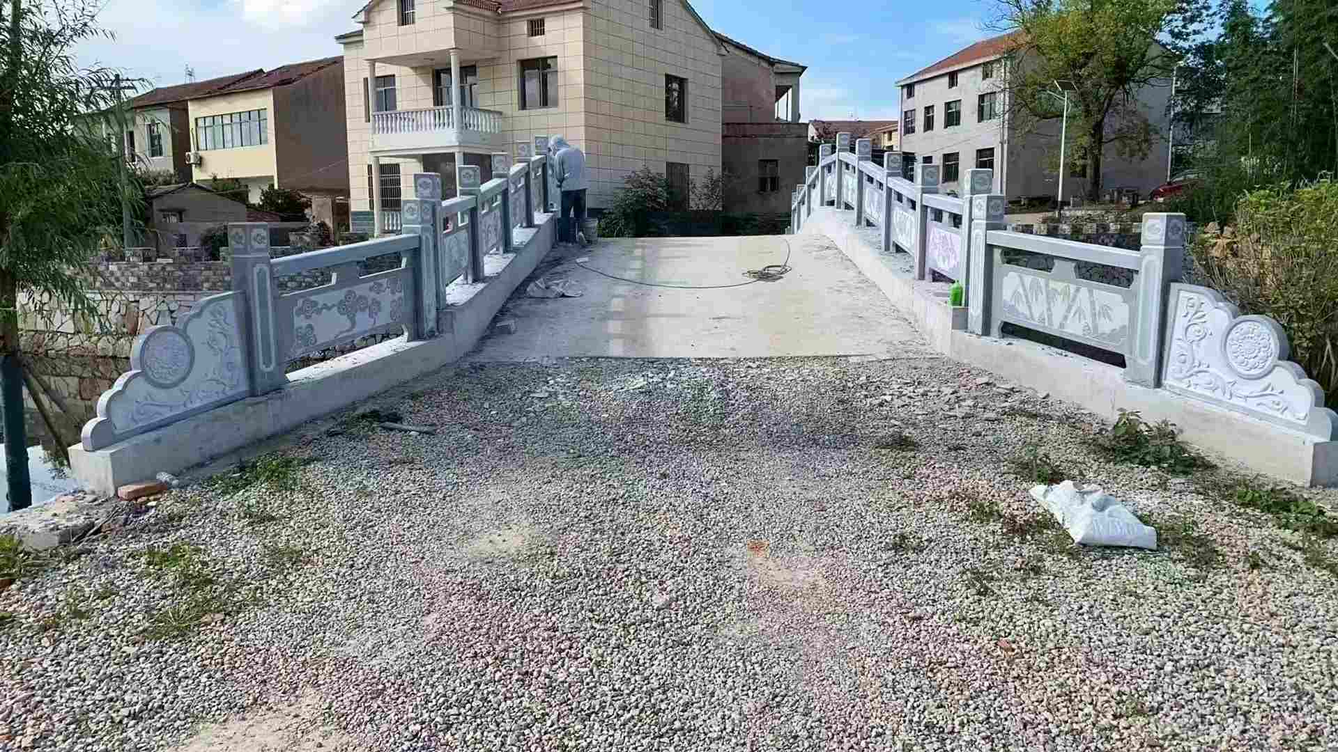 湖北 芝麻灰花岗岩桥栏杆