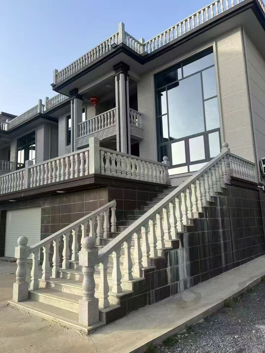 湖北 芝麻白别墅阳台栏杆，楼梯栏杆