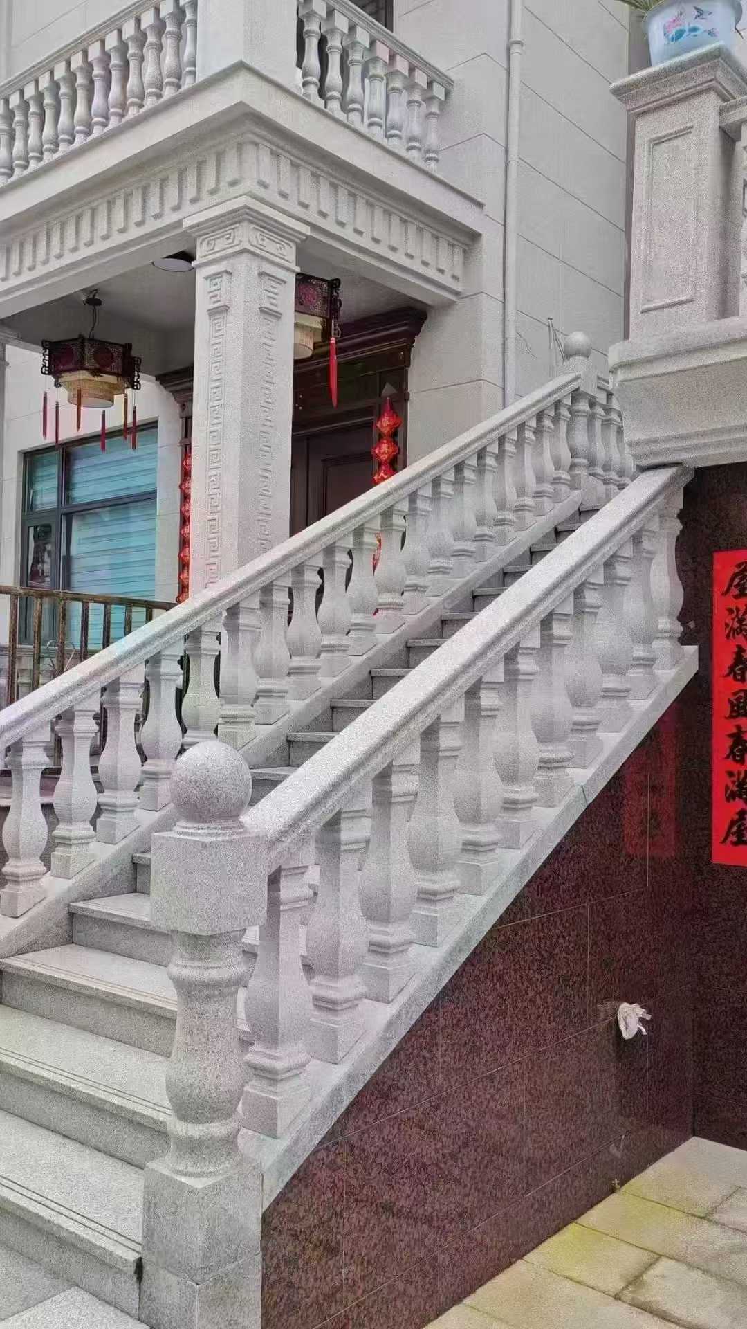 湖北 天然石材 阳台庭院护栏、栏杆