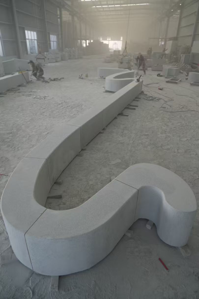 湖北 花岗岩整石坐凳拼装